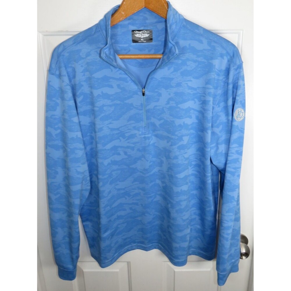 Straight Down 1/4 Zip Performance Pullover AOP Men's XL Ballantyne CC Logo